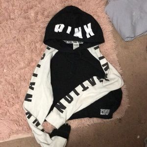 Pink crop hoodie